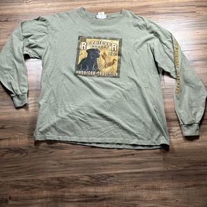 Vintage Greenbrand Recycled Shirt Mens XL Long Sleeve USA Retriever Hun Spellout